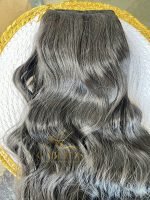 Mega Hair Tic-Tac Castanho Escuro Ondulado Fibra Bio Luxo Prime. - Imagem 3