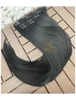 Kit Mega Hair 4 Telinhas TIC-TAC Preto Liso Bio Luxo Prime - Imagem 2