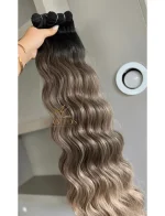 Cabelos Telado/Tecido Ombre Hair Mesclado Ondulado Fibra Russa 200g 60cm - Imagem 2