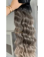 Cabelos Telado/Tecido Ombre Hair Mesclado Ondulado Fibra Russa 200g 60cm - Imagem 6