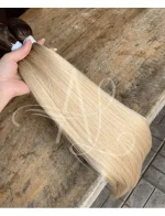 Cabelo Telado/Tecido Loiro Pérola #2 Liso Fibra Russa 80cm 200g - Imagem 3