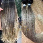 Cabelo Telado Loiro esfumado TTP-2336- Liso Fibra Russa