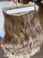 Mega Hair Tic-Tac Mesclado Pérola + Pontas Claras Ondulado Fibra Bio Luxo Prime. - Imagem 4