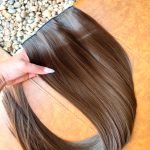 Mega Hair Tic-Tac Castanho Claro Liso Fibra Bio Luxo Prime. - Imagem 4