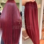 Mega Hair Tic-Tac Vermelho Marsala Liso Fibra Bio Luxo Prime.