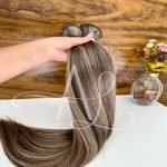 Cabelo Telado/Tecido Morena Iluminada #2 Liso Fibra Russa 70cm 150g - Imagem 3