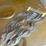 Mega Hair Tic-Tac + Fio Invisible Fibra Russa Suzan 50cm 120g- Mesclado Mel - Imagem 2