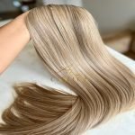 Mega Hair Tic-Tac Mesclado Pérola Liso Fibra Bio Luxo Prime. - Imagem 5