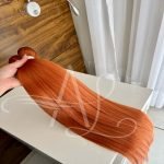 Cabelo Telado/Tecido Ruivo Laranjinha #2 Fibra Russa Ultra Realista 70cm 150g - Imagem 4