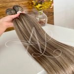 Cabelo Telado/Tecido Morena Iluminada #2 Liso Fibra Russa 70cm 150g - Imagem 4