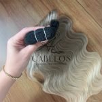 Cabelo Telado/Tecido Loiro esfumado TT-Sunshine Ondulado Fibra Russa 60cm 200g - Imagem 4