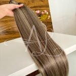Cabelo Telado/Tecido Morena Iluminada #2 Liso Fibra Russa 70cm 150g - Imagem 6