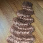 Cabelo Telado/Tecido Loiro Escuro-12# Ondulado Fibra Russa 60cm 200g - Imagem 2