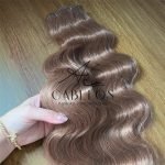 Cabelo Telado/Tecido Loiro Escuro-12# Ondulado Fibra Russa 60cm 200g - Imagem 4