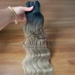 Cabelo Telado/Tecido Loiro esfumado TT-Sunshine Ondulado Fibra Russa 60cm 200g - Imagem 6