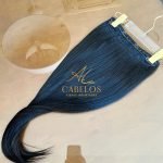 Mega Hair Tic-Tac + Fio Invisible Fibra Russa Cindy 50cm 120g- Preto - Imagem 2