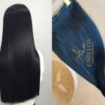 Mega Hair Tic-Tac + Fio Invisible Fibra Russa Cindy 50cm 120g- Preto