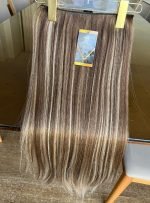 Mega Hair Tic-Tac + Fio Invisible Fibra Russa Cindy 60cm 120g- Mesclado P1824 - Imagem 5