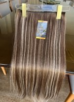 Mega Hair Tic-Tac + Fio Invisible Fibra Russa Cindy 60cm 120g- Mesclado P1824 - Imagem 3