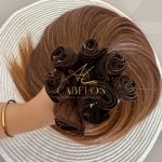 Cabelo Telado/Tecido Fibra Europeia Liso 75cm Mesclado Mel - Imagem 6