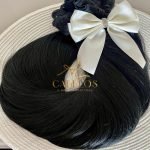 Cabelo Telado/Tecido Fibra Europeia Liso 75cm Preto - Imagem 2