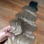 Cabelo Telado/Tecido Loiro esfumado TT-Sunshine Ondulado Fibra Russa 60cm 200g - Imagem 3