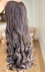 Mega Hair Tic-Tac Castanho Medio Ondulado Fibra Bio Luxo Prime. - Imagem 5