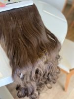 Mega Hair Tic-Tac Castanho Claro Ondulado Fibra Bio Luxo Prime. - Imagem 5
