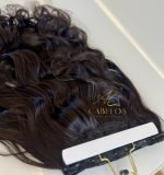 Mega Hair Tic-Tac Castanho Medio Ondulado Fibra Bio Luxo Prime. - Imagem 3