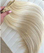 Mega Hair Tic-Tac 4pçs Fibra Russa Liso Loiro (1212/6130#) - Imagem 8