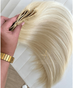 Mega Hair Tic-Tac 4pçs Fibra Russa Liso Loiro (1212/6130#) - Imagem 9