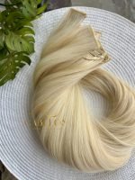 Mega Hair Tic-Tac 4pçs Fibra Russa Liso Loiro (1212/6130#) - Imagem 6