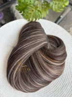 Mega Hair Tic-Tac 4pçs Fibra Russa Morena Iluminada (OP4/8/119#) - Imagem 3