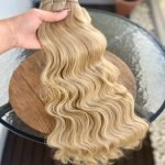 Cabelo Telado/Tecido Loiro Perolado Ondulado Fibra Russa Ultra Realista 60cm 200g - Imagem 3