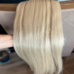 Cabelo Telado/Tecido Loiro Perolado Claro Liso Fibra Russa 70cm 150g - Imagem 4