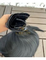Kit Mega Hair 3 Telinhas TIC-TAC Preto Liso Bio Luxo Prime - Imagem 5