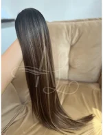 Aplique Rabo de Cavalo Morena Iluminada #1 Liso Fibra Russa. - Imagem 6