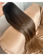 Aplique Rabo de Cavalo Morena Iluminada #2 Liso Fibra Russa. - Imagem 3