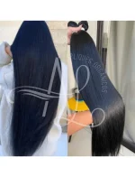 Cabelo Telado/Tecido Preto  Liso Fibra Russa 70cm 150g