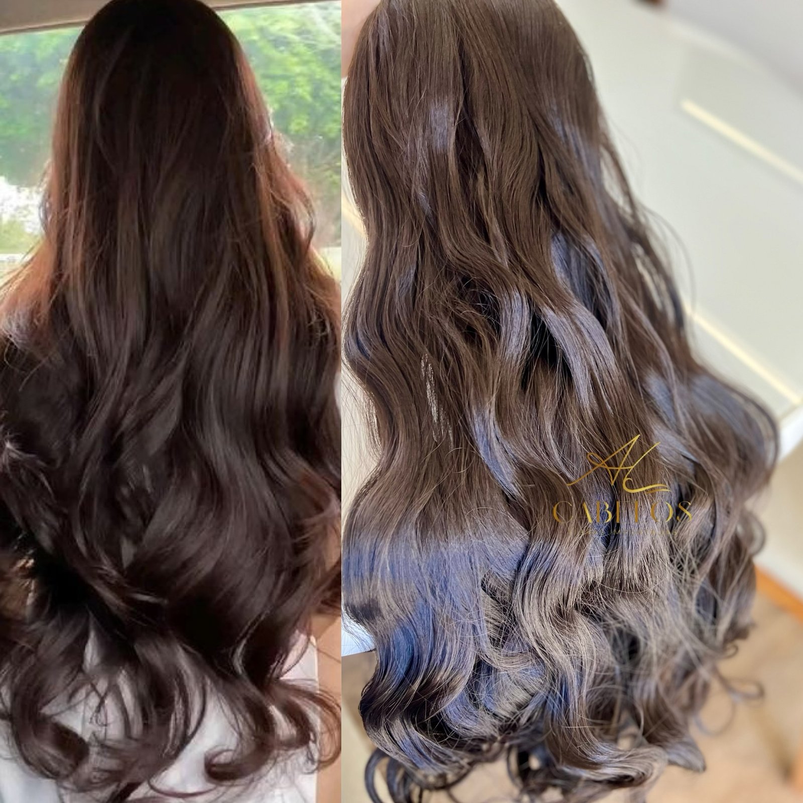 15314626472-photo-output-2.jpeg Mega Hair Tic-Tac Castanho Medio Ondulado Fibra Bio Luxo Prime. - Imagem 1