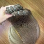 Cabelo Telado Loiro mesclado-TT1B-330-276 Liso Russa 70cm - Imagem 2
