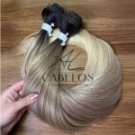 Cabelo Telado Loiro esfumado TTP-2336- Liso Fibra Russa - Imagem 2