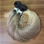 Cabelo Telado Loiro esfumado TTP-2336- Liso Fibra Russa - Imagem 3