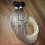 Cabelo Telado Loiro esfumado TTP-2336- Liso Fibra Russa - Imagem 6