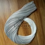 Cabelo Telado/Tecido Mesclado Acizentado T18-56C Liso Fibra Russa 70cm 150g - Imagem 3