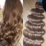 Cabelo Telado/Tecido Loiro Escuro-12# Ondulado Fibra Russa 60cm 200g