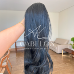 Aplique Rabo de Cavalo Ary Preto 60cm 140g Fibra Europeia. - Imagem 6