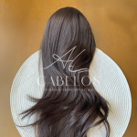 Aplique Rabo de Cavalo Ary Castanho Claro 60cm 140g Fibra Europeia. - Imagem 2