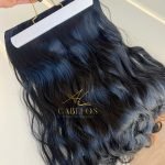 Mega Hair Tic-Tac Preto Ondulado Fibra Bio Luxo Prime. - Imagem 2