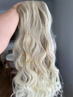 Mega Hair Tic-Tac Loiro Pérola Claro Ondulado Fibra Bio Luxo Prime. - Imagem 3